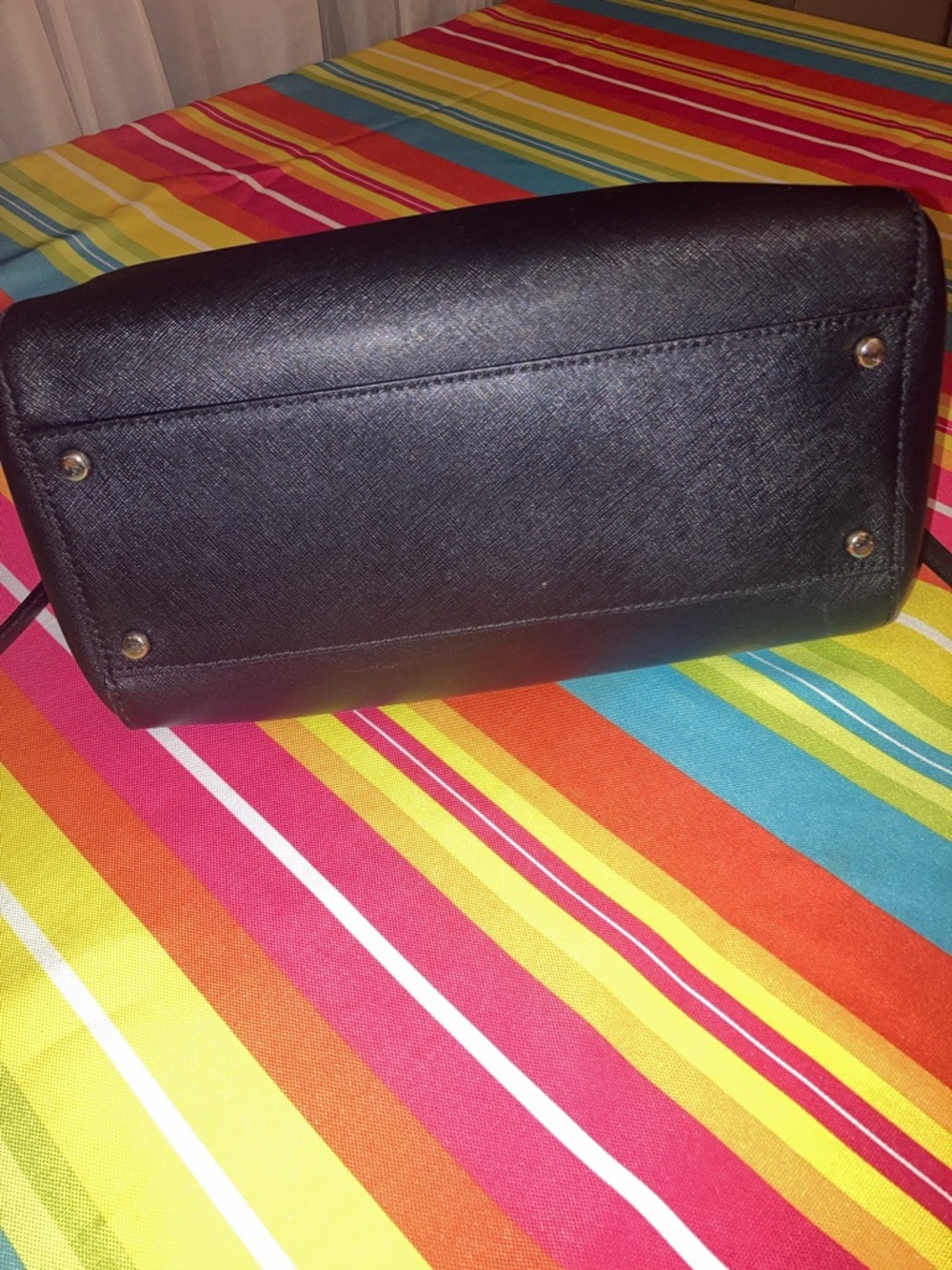 Genuine Kate Spade Laurel Way  Black Saffiano Leather Satchel with Gold Hardware - Picture 5 of 16